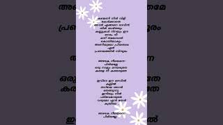 Azhage neeyenne 💜🦋happy be happy Malayalam lyrical video songlyrics trendingshorts malayalam [upl. by Bonis881]