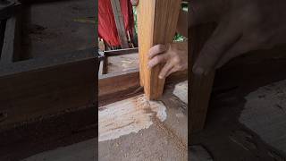 Watch this artisan skillfully join wood beams woodworking craftsmanship shorts [upl. by Nel]