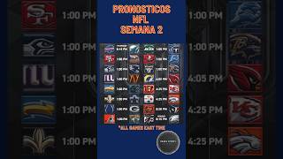 NFL pronósticos de la semana 2 parte 1 [upl. by Magena734]