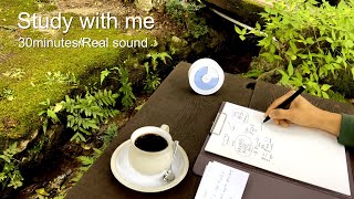 Study with me for 30minutes in cafe sotoReal sound [upl. by Barthold]