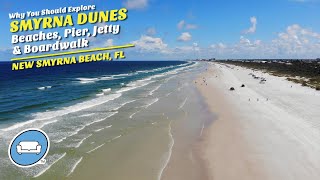 Smyrna Dunes Park The Beaches Pier Jetty and Boardwalk in New Smyrna Beach Florida [upl. by Ley]