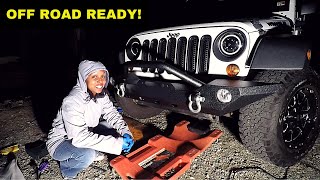 Barricade Trail Force Jeep Wrangler Bumper Install [upl. by Buxton]