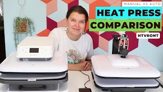 HTVRONT Manual Heat Press vs Auto Heat Press [upl. by Dj]