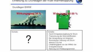 Grundlagen der KraftWärmeKopplung Teil 1 von 3 5 BHKWInfoTag 2009 [upl. by Notyad568]