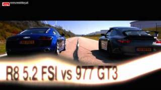 Audi R8 V10 vs Porsche 911 GT3 [upl. by Miun]