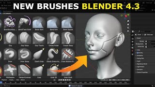 NEW Sculpt Brushes In Blender 43   Must Try [upl. by Desirea]