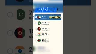 Tod ay Uae dirham rate in  Pakistan 🇵🇰 India 🇮🇳 Bangladesh 🇧🇩 Afghanistan 🇦🇫 [upl. by Assiren942]