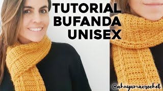 No vas a creer lo fácil que es tejer ésta Linda Bufanda a Crochet Tutorial 💯para PRINCIPIANTES [upl. by Eissirk]