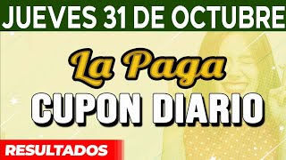 Resultado del sorteo Cupon Diario del Jueves 31 de Octubre del 2024 [upl. by Magena392]