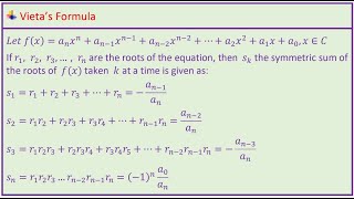 Vietas Formula Application To Relate Roots of Quartic Equation with Coefficients of Polynomial [upl. by Rolyks]