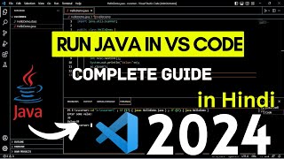 Create amp Run Java Program in Visual Studio Code 2024 in HINDI  VS Code extension for Java [upl. by Jacklin]