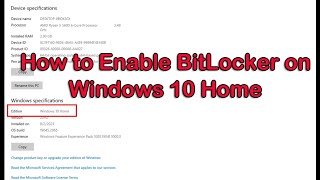 How to Enable BitLocker on Windows 10 Home [upl. by Ballou]