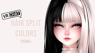 VRChat Hair Split Colors Tutorial Blender [upl. by Fulmis]