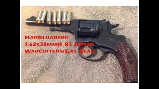 Reloading 762x38mmR 83 Grain Plated WadcutterGas Seal [upl. by Eelloh]