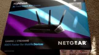 Netgear Nighthawk AC1900 R7000 80211ac Extreme WiFi Router Unboxing 102613 [upl. by Tnerual931]