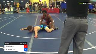 2018 FS WTT ChallengeUWW Juniors 86 Consi Of 4  Cameron Caffey MSU Vs Myles Wilson Iowamp4 [upl. by Hulbig]