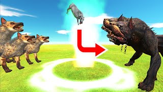 Escape From Hyaenodon Team Then Evolve To A Higher Level  Animal Revolt Battle Simulator ARBS [upl. by Ojeillib445]