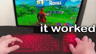 I Tried a Keyboard Using LASERS and WON  Fortnite [upl. by Maupin]