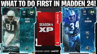 WHAT TO DO FIRST IN MADDEN 24 ULTIMATE TEAM FREE PLAYERS COINS AND MORE [upl. by Misaq]