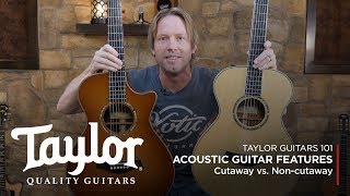 Acoustic Guitar Features  Cutaway vs Noncutaway Guitars [upl. by Archangel]