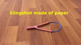 How to make a slingshot out of paper easy and simple [upl. by Roma]