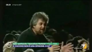 Beppe Grillo sui vaccini in un monologo del 1998 [upl. by Frager]