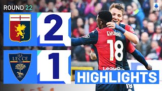 GENOALECCE 21  HIGHLIGHTS  Genoa strikers shine in heroic comeback  Serie A 202324 [upl. by Neoma]