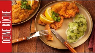 Wiener Schnitzel – Zubereitung 😋  Klassische Rezepte  REWE Deine Küche [upl. by Hgielac280]