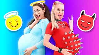 GOOD PREGNANT VS BAD PREGNANT  Funny Pregnant Situations by 123 GO [upl. by Liebowitz935]