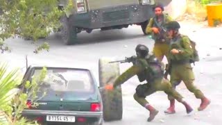 Instant Karma Israeli Army vs Palestinian Tire 01 [upl. by Eirallih551]