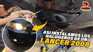 ¿Cómo instalar los halógenos originales de un Mitsubishi Lancer 20082017  Distrito Racing [upl. by Dumanian]