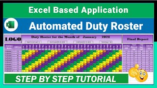 163How to Create an Automatic Shift Schedule in Excel  StepbyStep Duty Roster Tutorial [upl. by Calva478]