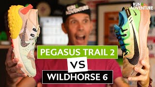 NIKE PEGASUS TRAIL 2 vs NIKE WILDHORSE 6 Shoe Review  Run4Adventure [upl. by Roseline]