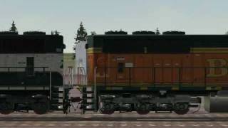 MSTS BNSF 7645 Over The Hill [upl. by Atileda]