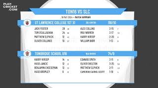 Tonbridge School 1st XI v St Lawrence College 1st XI [upl. by Cirone]