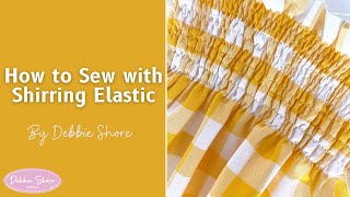 HOW TO SHIRR FABRIC WITH ELASTIC THREAD ON A BROTHER SEWING MACHINE [upl. by Peednam]