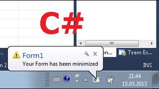 C Tutorial 62How to Use the NotifyIcon Control with C [upl. by Airdnal508]