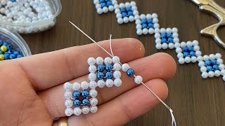 How to make a simple beaded bracelet  Beaded bracelet making tutorial  easy bracelet [upl. by Marcin]