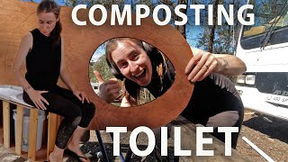 Making our Composting Toilet with Urine Diverter  RV Compost Toilet DIY [upl. by Anil]