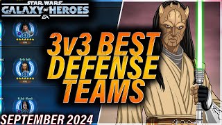 BEST 3v3 DEFENSE TEAMS September 2024 swgoh gac 3v3 galaxyofheroes starwars [upl. by Ahmar]