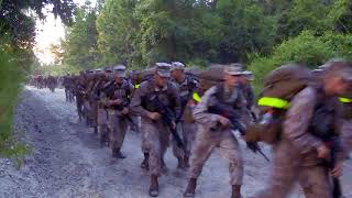 Charlie Company March to the Emblem Ceremony  Grad 91418 [upl. by Ede]