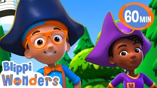 Blippi and Meekah go on a treasure hunt   Blippi Wonders Educational Videos for Kids [upl. by Allehc]