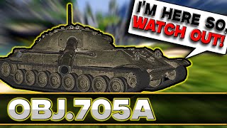 RareMounted Turreted Heavy Tank SideScraping GOD  Obj705A Gameplay  World of Tanks [upl. by Claudine483]