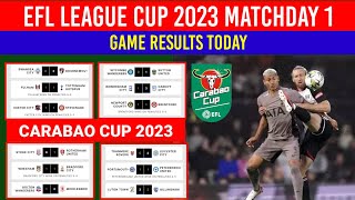 EFL League Carabao Cup Results Today 2nd Rounds ¦ EFL League Cup 2023 [upl. by Heppman]