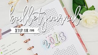 Planner Setup 2018 Bullet Journal in Discbound Notebook  Nicoles Journal [upl. by Pietro]