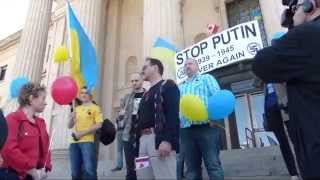 Ukrainians protest 2014 Russian Victory Day parade in Winnipeg [upl. by Rior219]