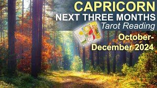 CAPRICORN NEXT THREE MONTHS quotAN IMPORTANT OFFER amp A BLESSED PATHquot tarot October to December 2024 [upl. by Ecad30]