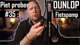 Piet probeert 35│Dunlop fietspomp  Analoge drukmeter  dubbele ventieldop [upl. by Garneau841]