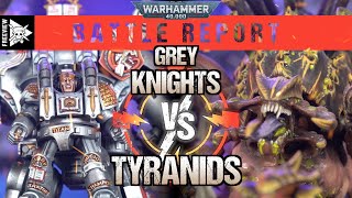 Grey Knights vs Tyranids 2000pts  Warhammer 40000 Battle Report [upl. by Aciraj841]