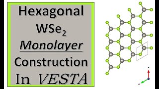 VESTA Software  Build Hexagonal WSe2 Monolayer [upl. by Eciryt374]